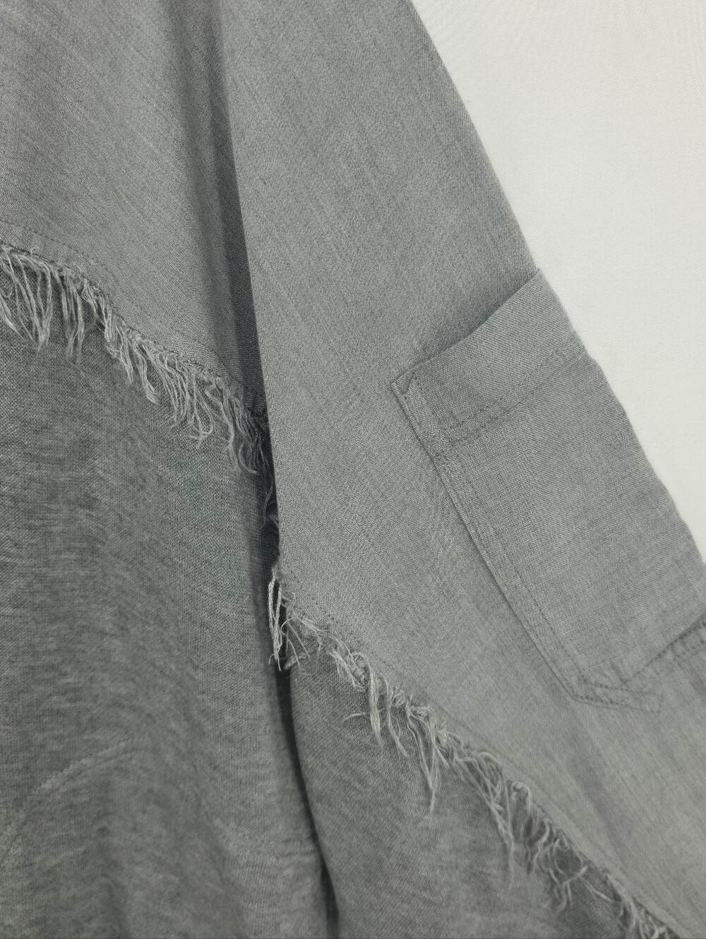 Free People Movement Windy Meadow Hoodie Heather Gray Frayed Oversized Large - Picture 10 of 15